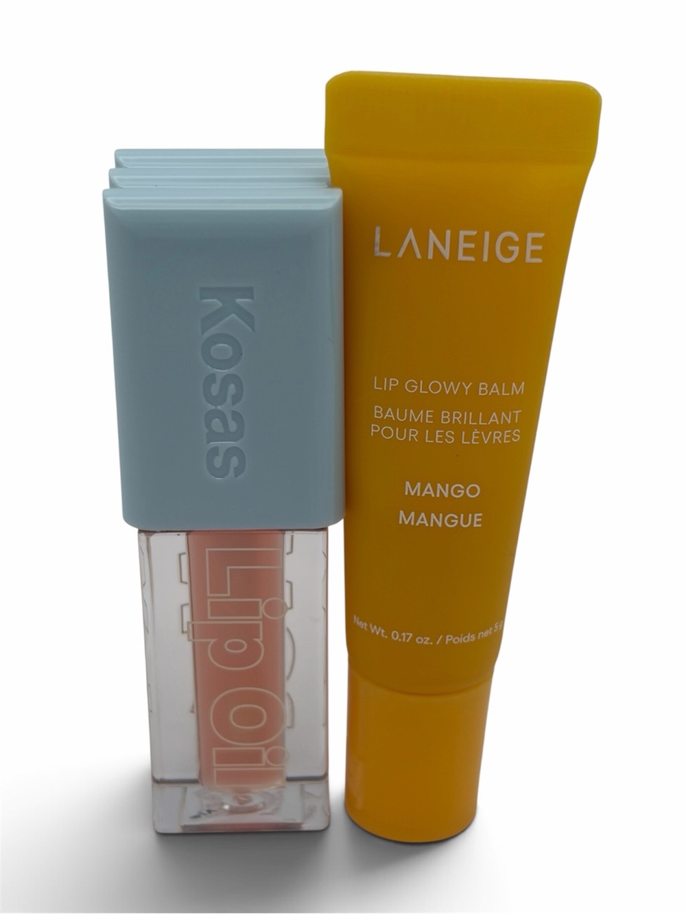 Laneige Mango Lip Glowy Balm & Kosas Lip Oil In Jellyfish